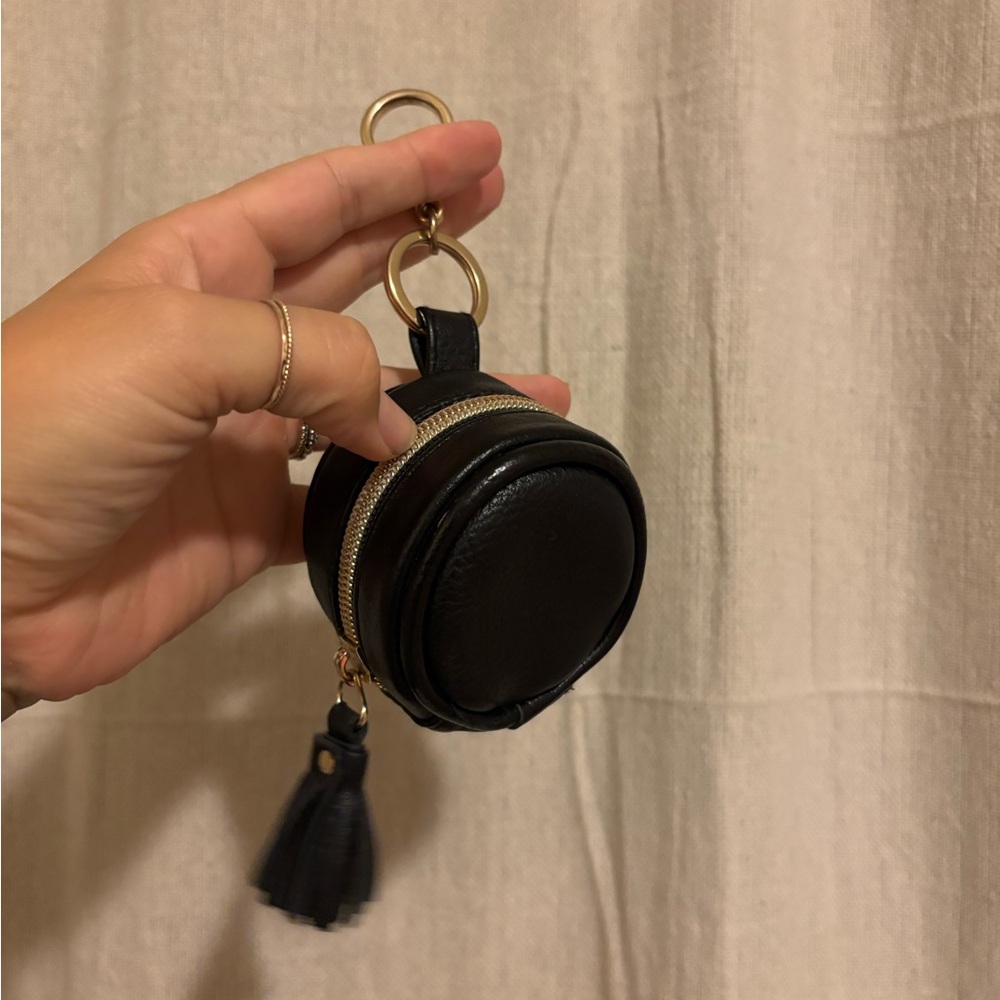 Itzy Ritzy Black Pacifier Holder with Tassel